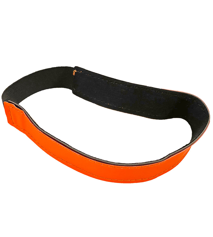 Jagthalsbånd i neon orange med elastik