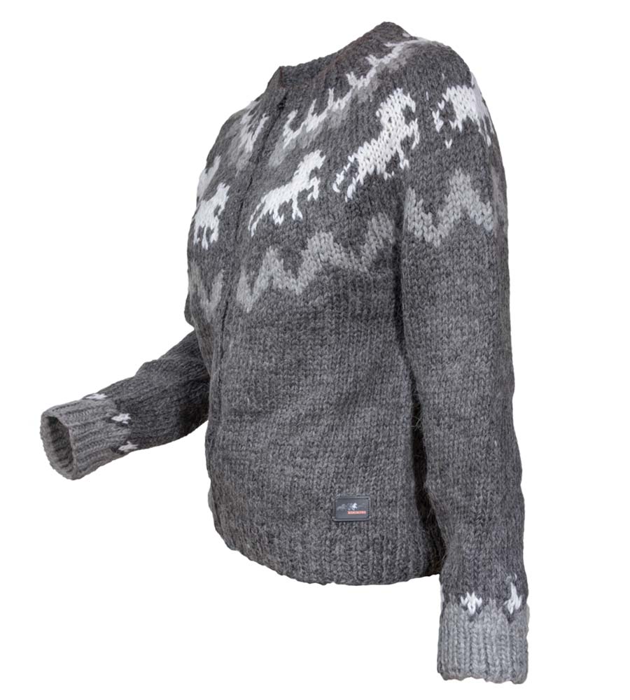 Islandsk sweater med heste